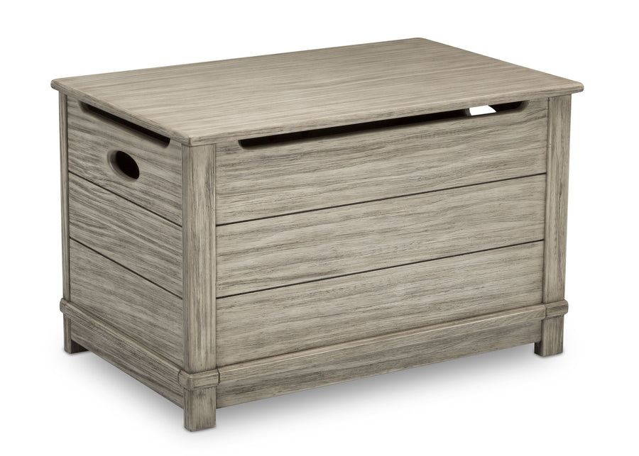 Delta Children Rustic White (119)  Monterey Farmhouse Hope Chest Toy Box (536450), Right View, b2b 7-Jackson Storage Chest