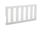 Delta Children Bianca White (130) Guardrail (536725), Side View, b2b 4-Daybed/Toddler Guardrail (536725)