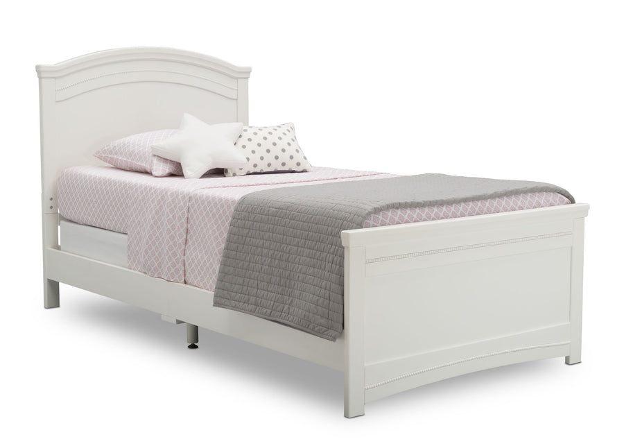 Delta Children Bianca White (130) Lindsey Twin Bed 6-Penelope Twin Bed