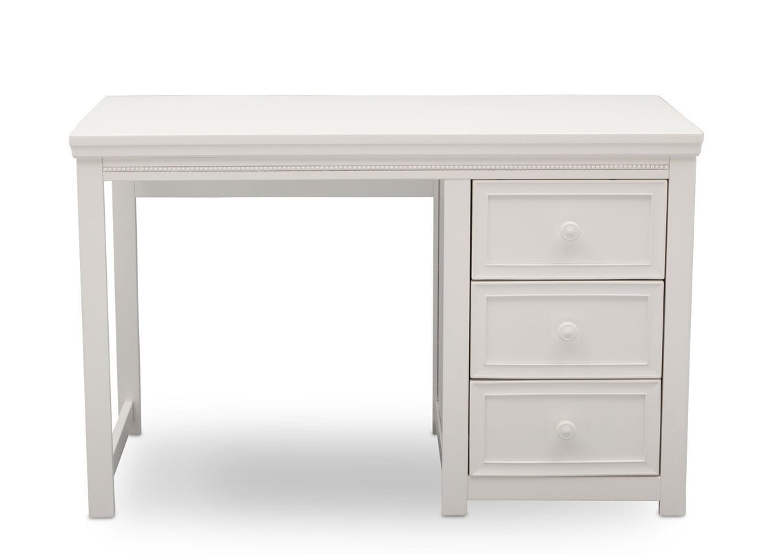 Delta Children White Ambiance (108) Lindsey Desk, Front View, a2a