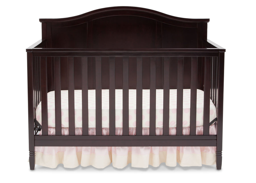 Delta Children Dark Chocolate (207) Maverick 4-in-1 Crib, front view, a3a 2-Maverick 4-in-1 Crib