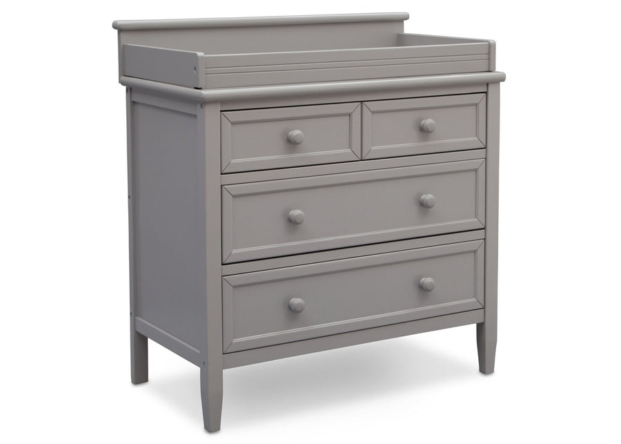 Delta Children Epic Signature 3 Drawer Dresser with Changing Top, Right View Grey (026) a1a 1-Epic Signature 3 Drawer Dresser with Changing Top
