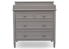 Delta Children Epic Signature 3 Drawer Dresser with Changing Top, Front View Grey (026) a2a 2-Epic Signature 3 Drawer Dresser with Changing Top
