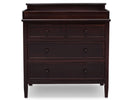 Delta Children Epic Signature 3 Drawer Dresser with Changing Top, Front View Dark Chocolate (207) c2c 8-Epic Signature 3 Drawer Dresser with Changing Top