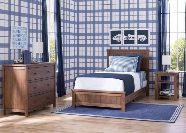 Mason Twin Bed Rustic Oak (229)  1-Mason Twin Bed