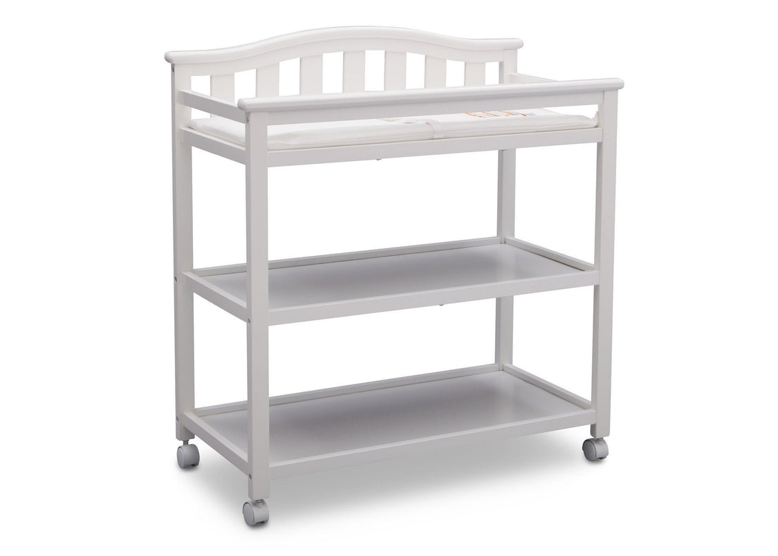 Delta Children Bianca White (130) Independence Changing Table Side View b3b