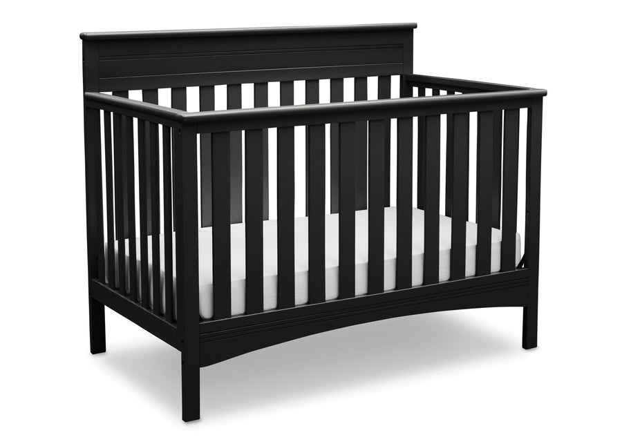 Delta Children Black (001) Fabio 4-in-1 Crib, Right View a2a 2-Fabio 4-in-1 Crib