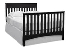 Delta Children Black (001) Fabio 4-in-1 Crib, Right View Full Size Bed Conversion a5a 5-Fabio 4-in-1 Crib