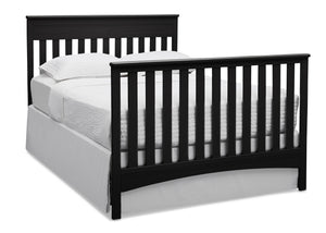Delta Children Black (001) Fabio 4-in-1 Crib, Right View Full Size Bed Conversion a5a 8-Fabio 4-in-1 Crib