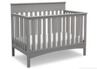 Delta Children Grey (026) Fabio 4-in-1 Crib Side View, Crib Conversion c3c 11-Fabio 4-in-1 Crib