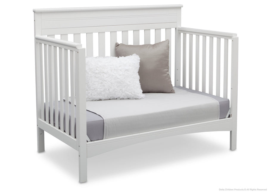 Delta Children Bianca (130) Fabio 4-in-1 Crib Side View, Day Bed Conversion b5b 16-Fabio 4-in-1 Crib
