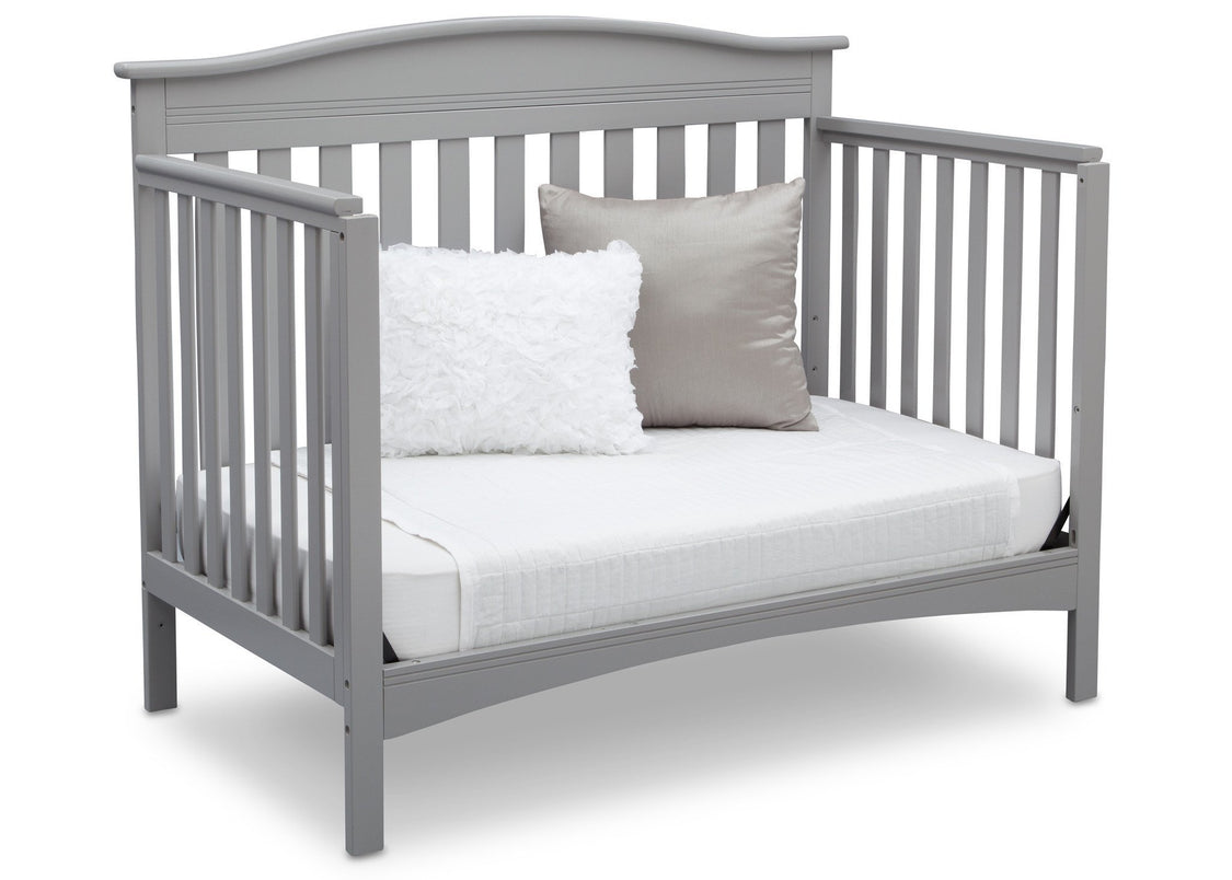 Delta Children Grey (026) Bakerton 4-in-1 Crib Daybed Conversion Side View a5a