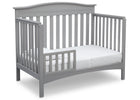 Delta Children Grey (026) Bakerton 4-in-1 Crib Toddler Bed Conversion Side View a4a 3-Bakerton 4-in-1 Crib