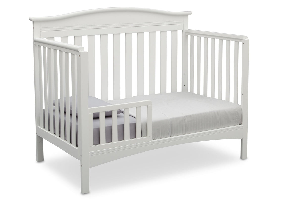 Delta Children Bianca (130) Bakerton 4-in-1 Crib Toddler Bed Conversion Side View b4b