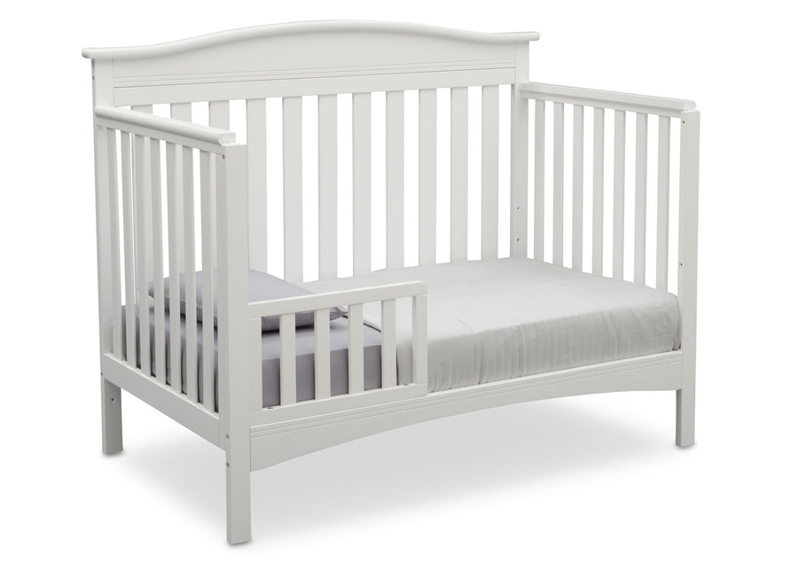 Delta Children Bianca (130) Bakerton 4-in-1 Crib Toddler Bed Conversion Side View b4b 8-Bakerton 4-in-1 Crib