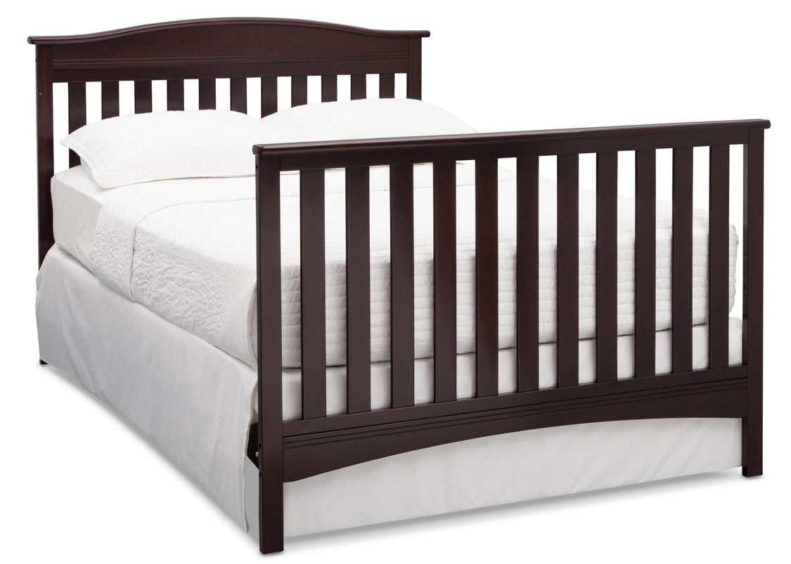 Delta Children Dark Chocolate (207) Bakerton 4-in-1 Crib Crib Full Bed Conversion with Footboard View c6c
