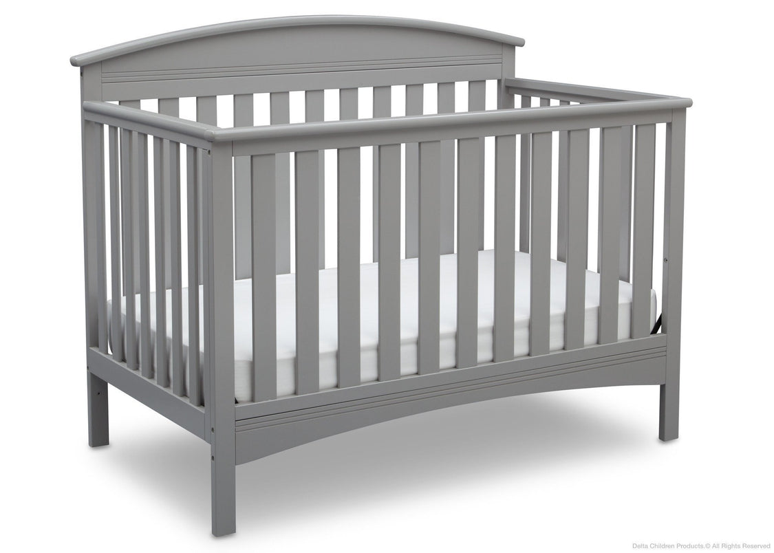 Delta Children Grey (026) Abby 4-in-1 Crib Side View a3a