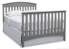 Delta Children Grey (026) Abby 4-in-1 Crib Full Bed Conversion with Footboard a5a 5-Abby 4-in-1 Convertible Crib