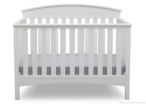 DCB: Delta Children Bianca White (130) Abby 4-in-1 Crib Front View b2b 5-Abby 4-in-1 Convertible Crib