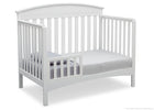 Delta Children Bianca White (130) Abby 4-in-1 Crib Toddler Bed Conversion Side View b4b 9-Abby 4-in-1 Convertible Crib