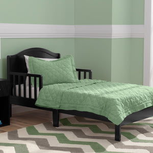 Delta Children Baker Toddler Bed, Black (001), Right View, d1d 11-Baker Toddler Bed