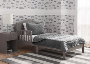 Delta Children Baker Toddler Bed, Grey (026), Room View, a1a 15-Baker Toddler Bed