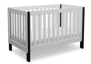 Delta Children Bianca with Ebony (149) Bellevue 3-in-1 Crib, Angled Crib View a4a 0-Bellevue 3-in-1 Crib