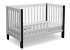 Delta Children Bianca with Ebony (149) Bellevue 3-in-1 Crib, Toddler Bed Angled View a5a 3-Bellevue 3-in-1 Crib