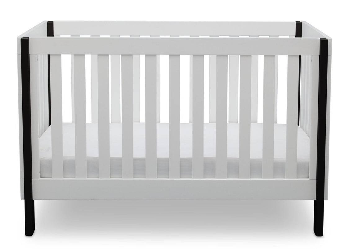 Delta Children Bianca with Ebony (149) Bellevue 3-in-1 Crib, Front Crib View a3a