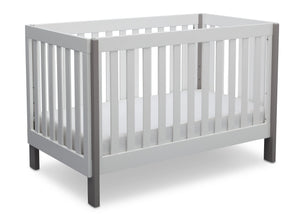 Delta Children Bianca with Grey (166) Bellevue 3-in-1 Crib, Angled Crib View b4b 1-Bellevue 3-in-1 Crib