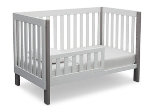 Delta Children Bianca with Grey (166) Bellevue 3-in-1 Crib, Toddler Bed Angled View b5b 11-Bellevue 3-in-1 Crib