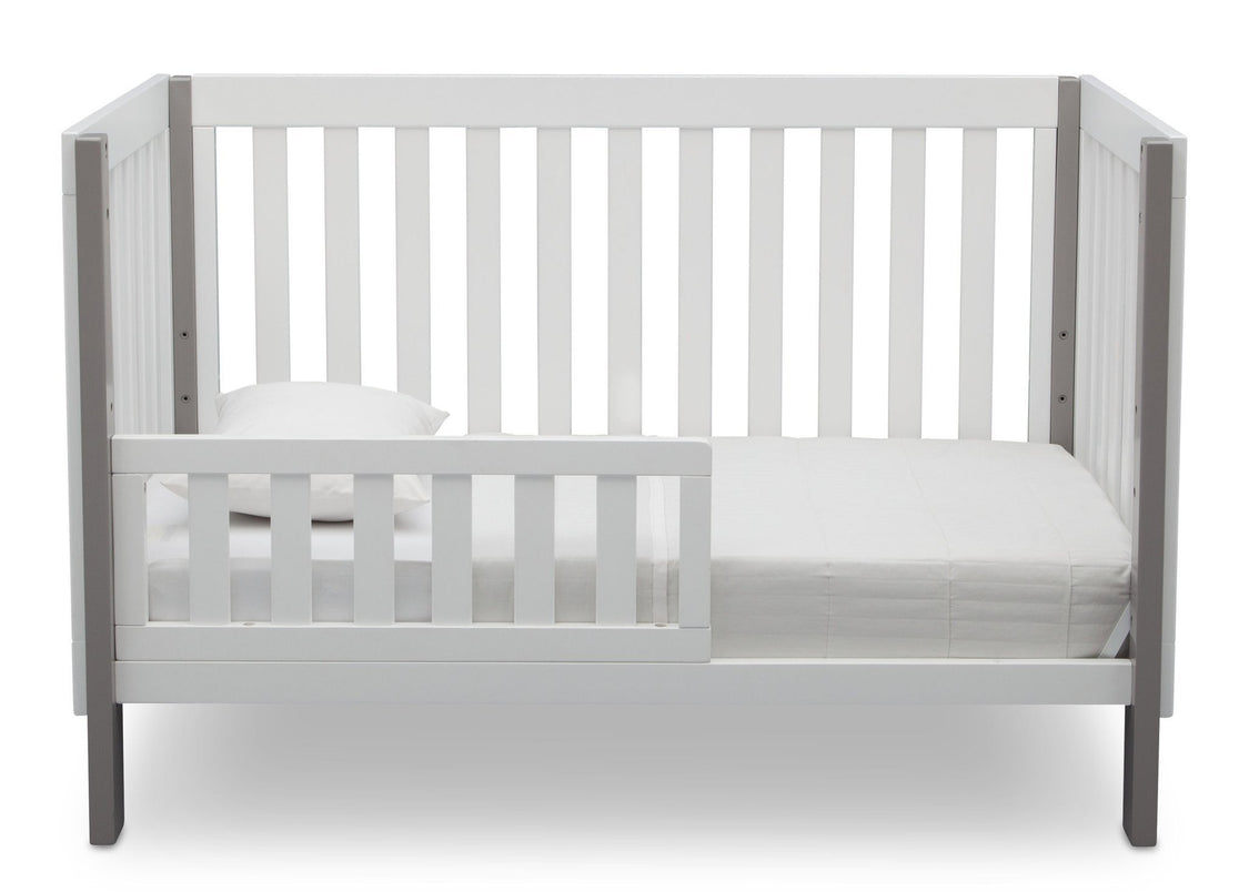Delta Children Bianca with Grey (166) Bellevue 3-in-1 Crib, Toddler Bed Front View 