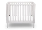Delta Children White (130) Bennington Elite Mini Crib with Mattress, Front View, a2a 5-Bennington Elite Mini Crib with Mattress