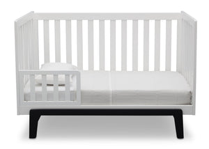 Delta Children Bianca White with Ebony (149) Aster 3-in-1 Crib, Toddler Bed Conversion  5