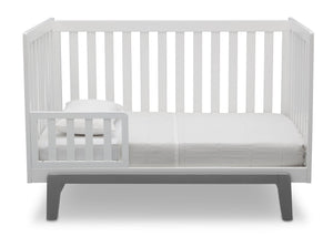 Delta Children Bianca White with Grey (166) Aster 3-in-1 Crib, Toddler Bed Conversion 13