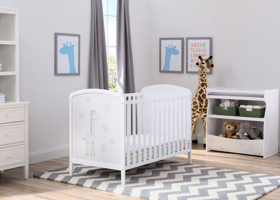 Delta Children, Bianca With Animal Motif (1303), Modbaby 3-in-1 Crib, room shot, 1a1