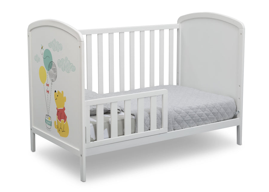 Delta Children Bianca White with Pooh (1301) Disney Winnie The Pooh 3-in-1 Convertible Baby Crib by Delta Children, Toddler Bed View a4a 5-Disney Winnie The Pooh 3-in-1 Convertible Crib