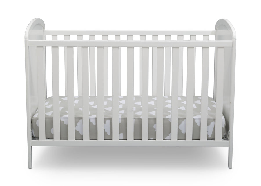 Delta Children Bianca White with Pooh (1301) Disney Winnie The Pooh 3-in-1 Convertible Baby Crib by Delta Children, Front Crib View a2a 3-Disney Winnie The Pooh 3-in-1 Convertible Crib
