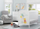 Delta Children Bianca White with Pooh (1301) Disney Winnie The Pooh 3-in-1 Convertible Baby Crib by Delta Children, Room View a1a 1-Disney Winnie The Pooh 3-in-1 Convertible Crib