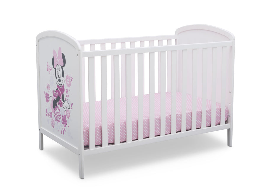 Bianca White with Minnie (1302) 542330-1302 3-Disney Minnie Mouse 3-in-1 Convertible Baby Crib