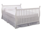 Delta Children Bianca (130) Riverside 4-in-1 Crib, angled conversion to full size bed, a6a 7-Riverside 4-in-1 Crib