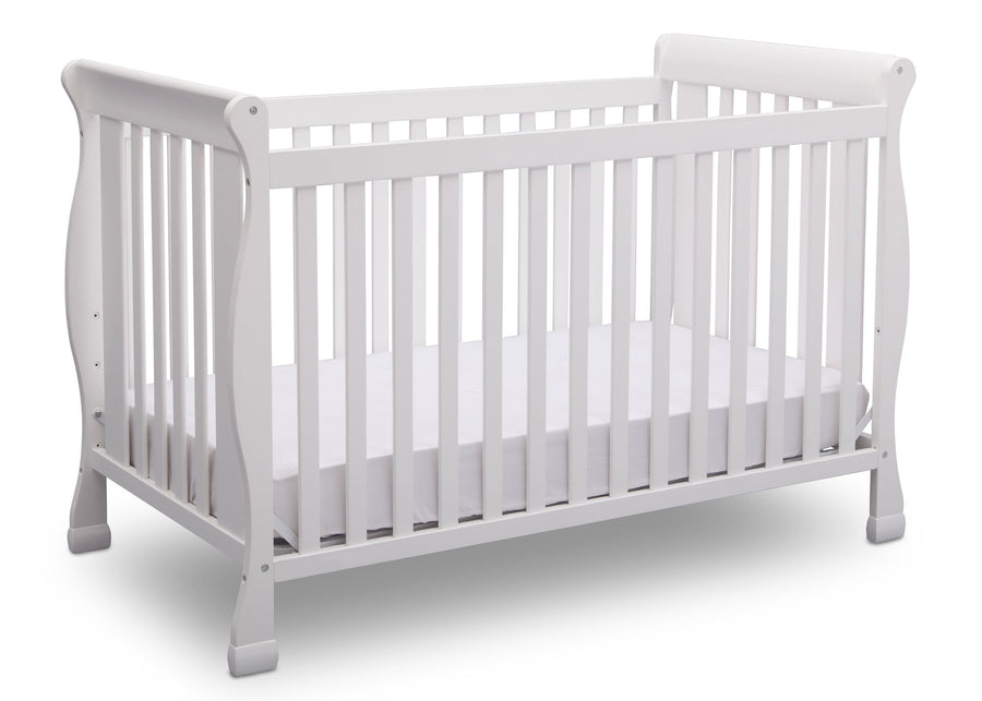 Delta Children Bianca (130) Riverside 4-in-1 Crib, angled view, a3a 4-Riverside 4-in-1 Crib