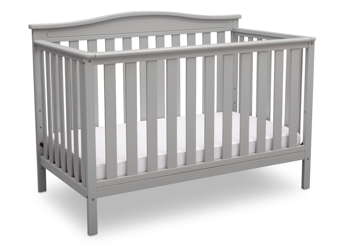 Delta Children Grey (026) Independence 4-in-1 Convertible Crib, Angled Crib View a3a