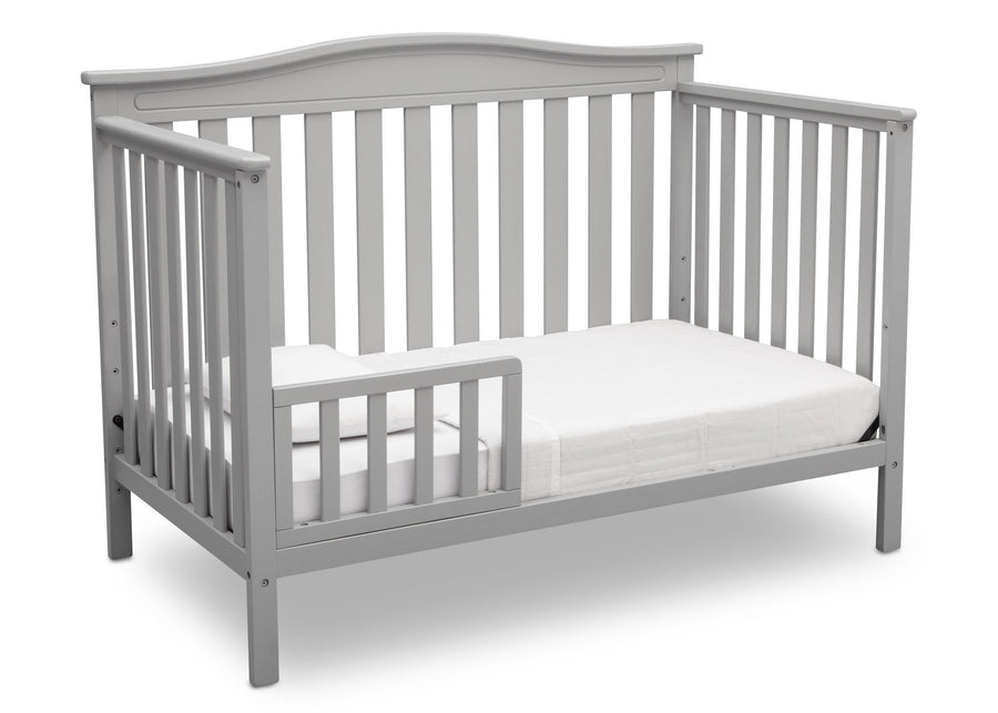 Delta Children Grey (026) Independence 4-in-1 Convertible Crib, Toddler Bed Conversion a5a 3-Independence 4-in-1 Convertible Crib