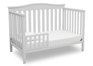 Delta Children Bianca White (130) Independence 4-in-1 Convertible Crib, Toddler Bed Conversion b5b 11-Independence 4-in-1 Convertible Crib