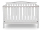 Delta Children Bianca White (130) Independence 4-in-1 Convertible Crib, Straight Crib View b3b 12-Independence 4-in-1 Convertible Crib