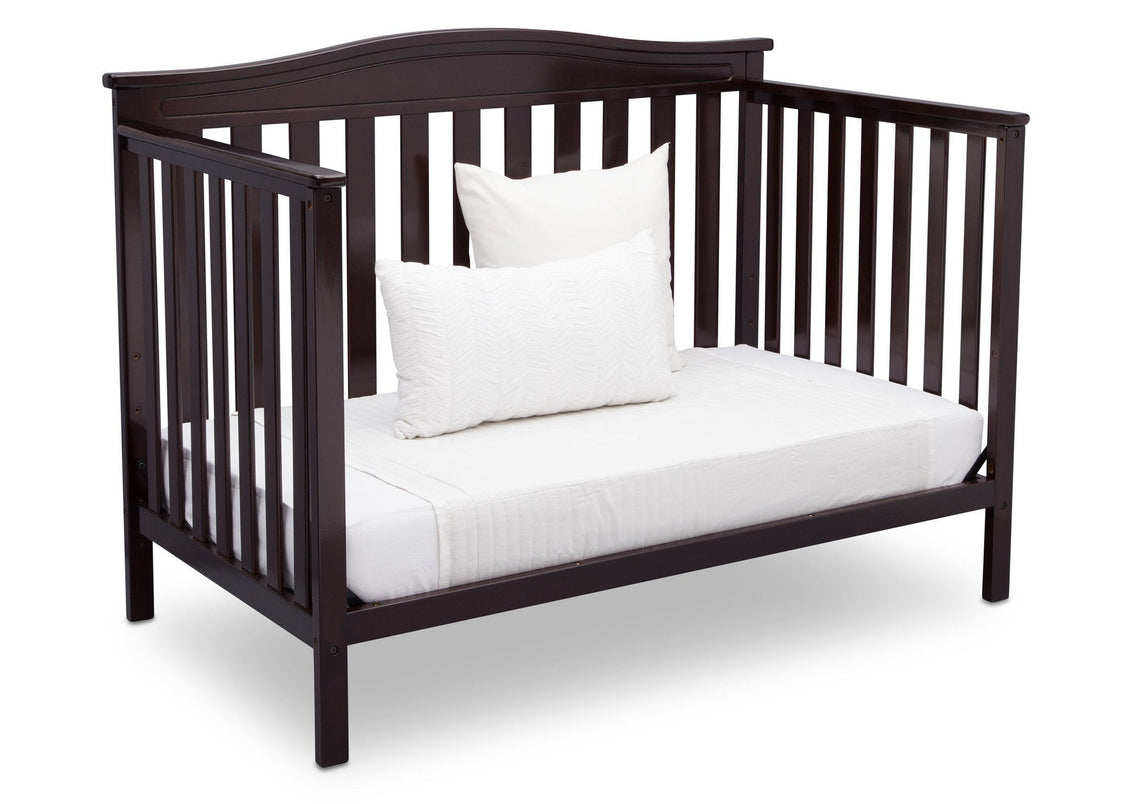 Delta Children Dark Chocolate (207) Independence 4-in-1 Convertible Crib, Daybed Conversion c6c