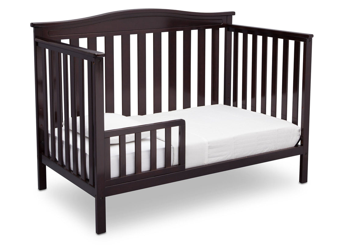 Delta Children Dark Chocolate (207) Independence 4-in-1 Convertible Crib, Toddler Bed Conversion c5c