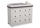 Delta Children Bianca with Rustic Ebony (135) Providence 6 Drawer Dresser, with Changing Tray a4a 3-Providence 6 Drawer Dresser