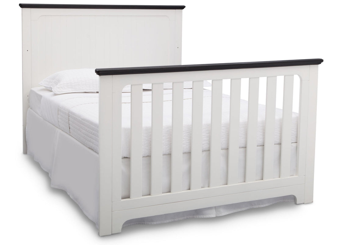 Delta Children Bianca with Rustic Ebony (135) Providence 4-in-1 Crib, Full Size Bed Conversion a7a
